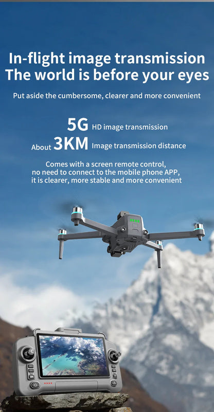 Drone GPS avec écran tactile caméra EIS Anti-secouement 8K Drones aériens sans brosse 5G GPS 8K caméras HD grand UAV Dron RC quadrirotor