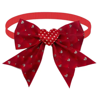 50pcs mignon chien noeud papillon amour coeur Style fournitures pour animaux de compagnie saint valentin petit chien rouge chiot noeud papillon chien chat collier accessoires