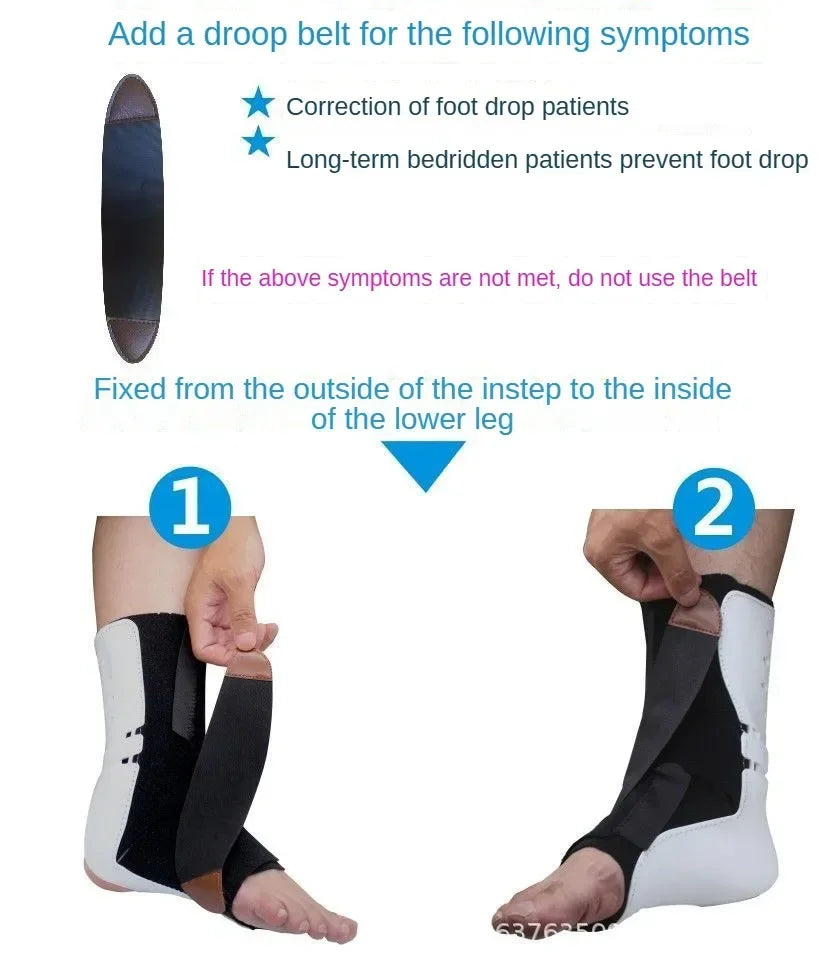 Orthèse de pied tombant réglable, Stabilisateur d'entorse, Protecteur de pied, Rinçage droit, Ration d'hémiplégie, Organiseur d'organes génitaux