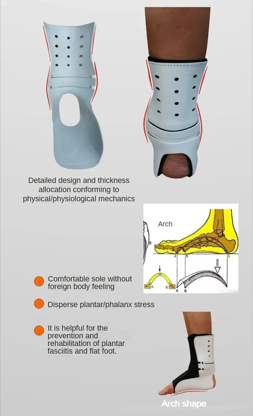 Orthèse de pied tombant réglable gauche droite orthèse d'entorse de cheville stabilisateur protecteur de pied pour la rééducation du correcteur d'hémiplégie