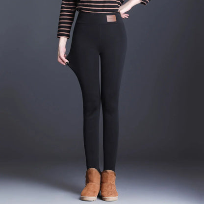 Legging taille haute sans couture pour femme avec intérieur en polaire doux, thermique, chaud, isolé, pour l'hiver. Collant polaire chaud pour femme. Vêtements d'hiver pour femme.
