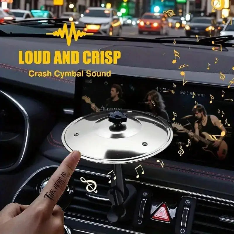 1PC voiture Crash cymbale évent Mini tambour voiture tir à la main cymbales voiture tambour cymbale évent Instrument de musique pour l'intérieur de la voiture