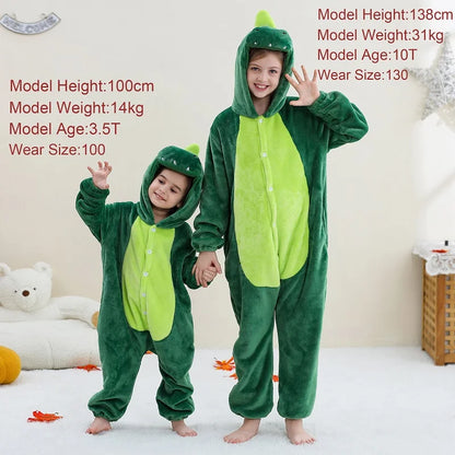 MICHLEY Pyjama grenouillère en flanelle pour Halloween, hiver, avec capuche, pour enfants, déguisement familial, combinaison de nuit, robe de chambre pour garçons et filles