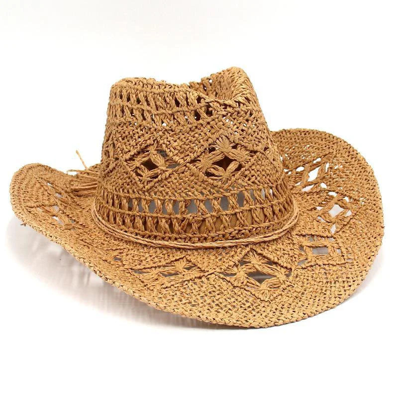 Cowboy Hat Woman Western Cowgirl Caps Women Cow Girl  Things Chapeau Femme Hats Accessories Vacation Compilation Straw Hat
