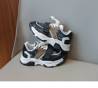 Chaussures de sport pour enfants garçons et filles automne nouvelles chaussures de tennis rétro moyennes et grandes, chaussures décontractées à carreaux pour étudiants