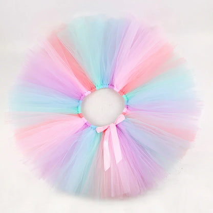 Tenue Jupe Tutu Licorne Bébé Filles pour Fête d'Anniversaire Enfants Jupes en Tulle Ensemble Costumes Noël Halloween avec Ailes