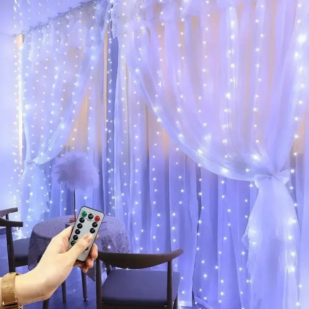 USB LED rideau chaîne lumières avec télécommande chambre vacances mariage anniversaire noël décor LED fée guirlande lampe