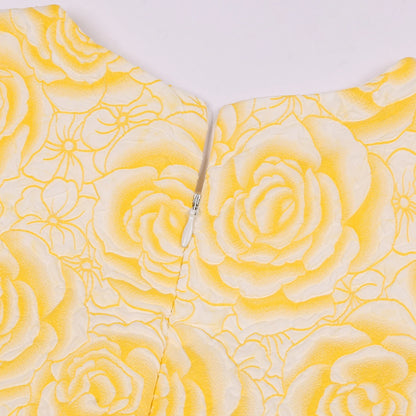 Robe de soirée pour fille - Robe de danse élégante de style princesse à fleurs - Robe de fête d'anniversaire, robe de mariée, robe de demoiselle d'honneur