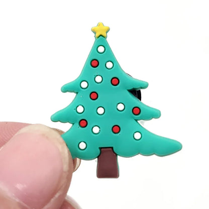 Breloques de Noël Sapin de Neige pour Sabots Sandales Décoration Accessoires de Chaussures Breloques pour Cadeaux Amis