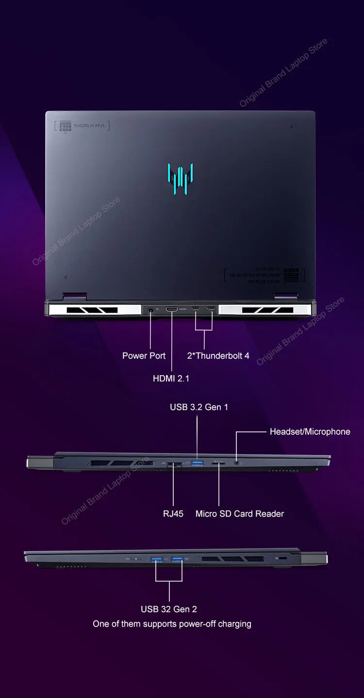 2024 Acer Predator Neo Gaming Laptop 16 Inch 2.5K 180Hz IPS Screen Notebook i9-14900HX 32GB 1TB RTX4060 Netbook Laptop Computer