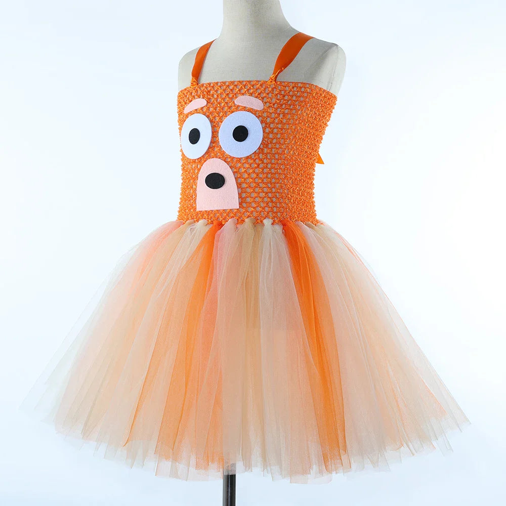 Costume pour filles, robe tutu de berger allemand de dessin animé, costumes de chiot pour enfants, déguisement de fête d'Halloween pour tout-petits