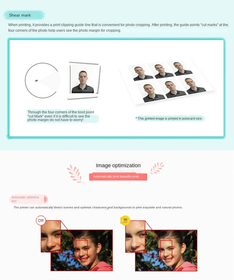 Photo Printer Wireless Connection To Print CP1300 Small Photo Printer Can Print Stickers