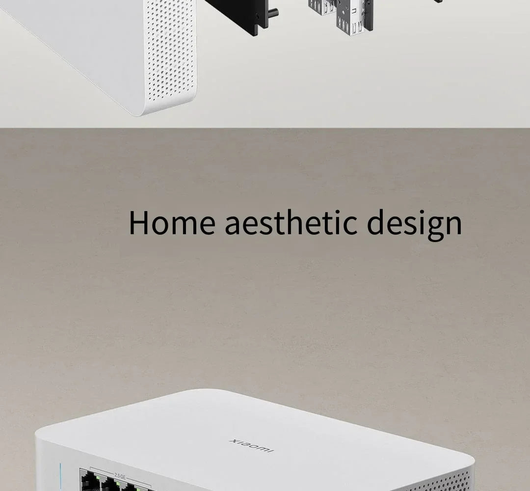 Xiaomi Mi 10 Gigabit Ethernet Switch 10000Mbps Network Switches VLAN Ethernet Splitter Lan Router 4 2.5G Ports RJ45 Hub Switch