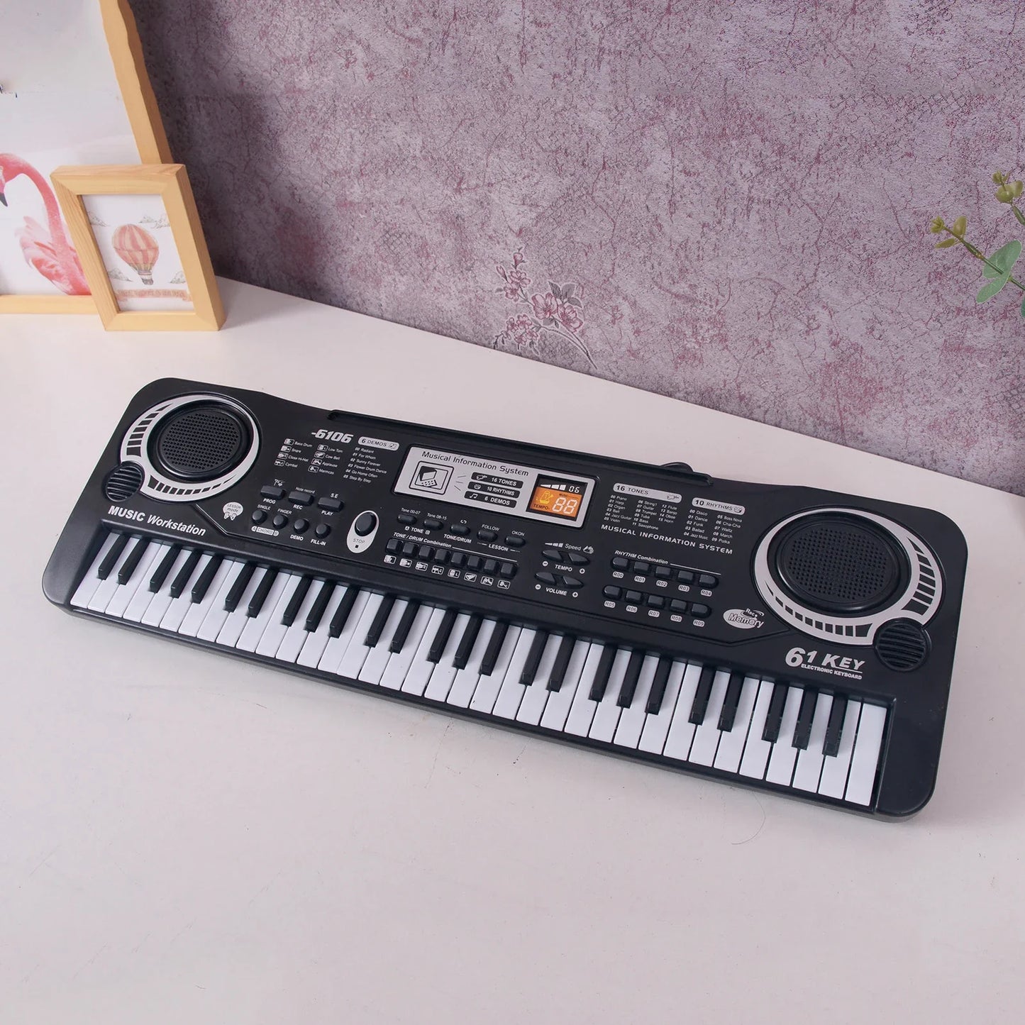 61 touches noir musique numérique clavier électronique Piano électrique enfants Instrument de musique
