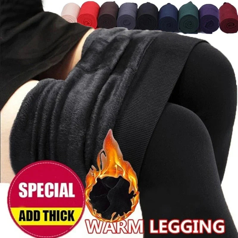 Leggings décontractés en velours pour femmes, collants polaires, pantalons skinny, pantalons chauds pour dames, haute élasticité, ogo, hiver