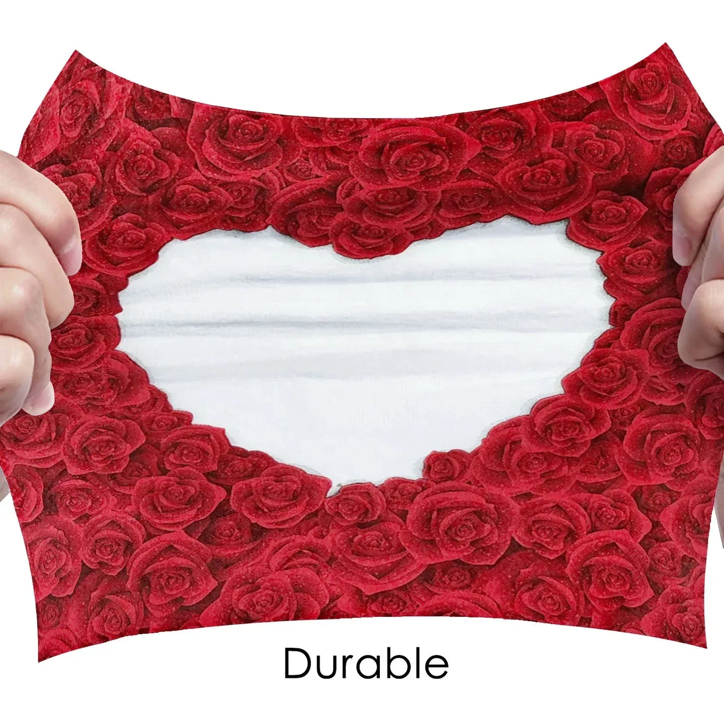 Serviettes imprimées colorées en forme de cœur de Rose pour la saint-valentin, papier de soie pour fête de fiançailles, qualité alimentaire, 2 plis, non parfumé