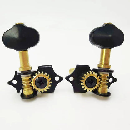 Chevilles de réglage pour ukulélé 2R2L, trou à queue courte, chevilles de réglage ouvertes pour ukulélé, enrouleur Quasi, petits accessoires pour ukulélé à 4 cordes