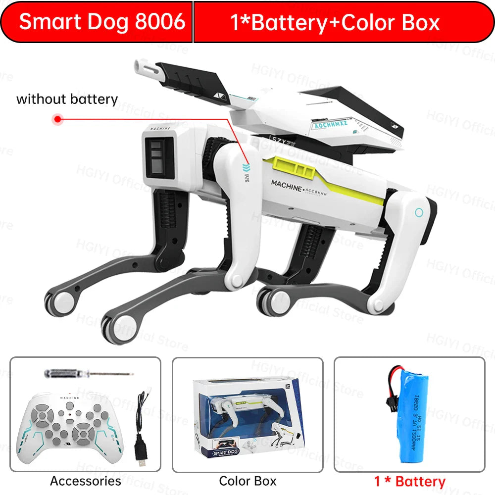 Teeggi électrique RC Robot Intelligent chien avec pince multifonction RC mécanique chien jouet éducatif bionique Robot Intelligent jouet cadeau