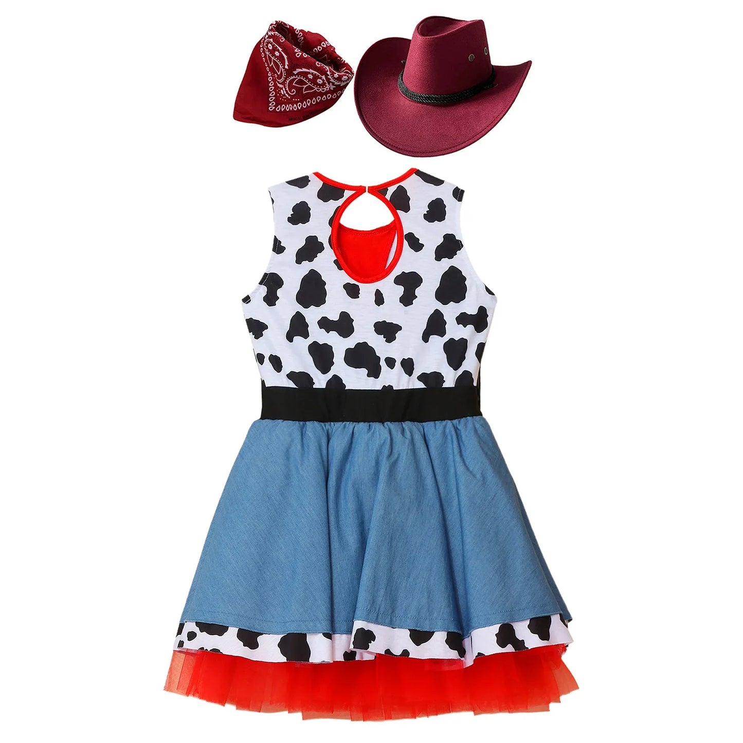 Wild West Cowgirl Cosplay Costume Set Cowboy Halloween Carnival Cosplay Dress Up Outfit Festival Dance Party Stage Performance