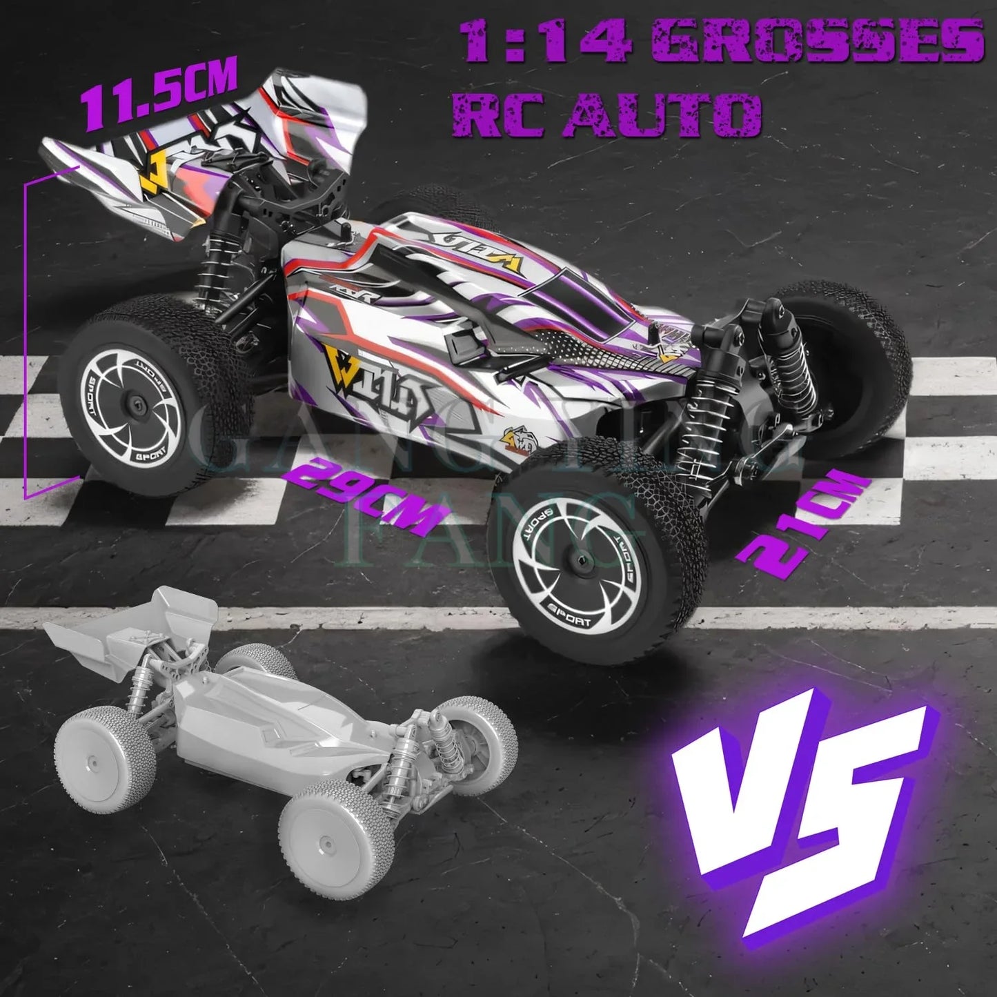 WLtoys 124016 124017 V8 75 km/h Voiture télécommandée électrique 4x4 sans balais haute vitesse tout-terrain Drift pour adultes