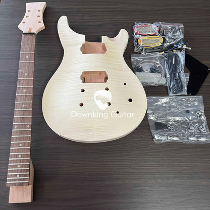 Kits de guitare électrique de bricolage de Style PRS, corps et manche en acajou, touche en palissandre, livraison gratuite