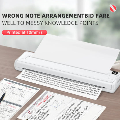 Thermal Printer 200dpi Mini Portable Bluetooth Rechargeable Inkless Thermal Printer for School  Inkless Thermal Printer