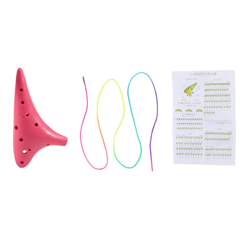 Ocarina Alto C Tuning en résine plastique pour adultes et enfants, flûte multicolore, 12 trous, nouveau