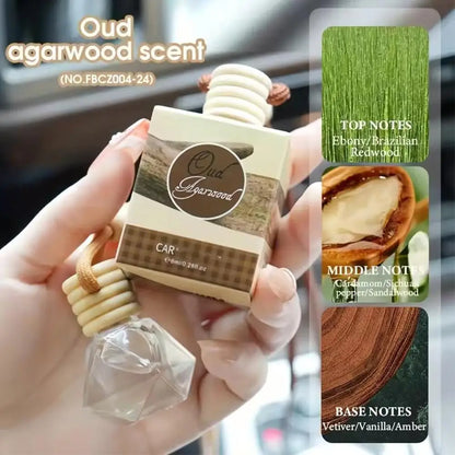 Auto Aromatherapy Bottle Car Air Freshener Ornament Hanging Glass Bottle Fragrance Bottle Auto Perfume Decoration