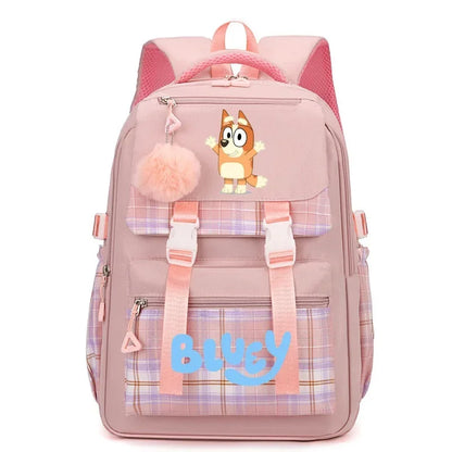 2024 New Bluey Boys And Girls High School Backpack Large Outdoor Leisure Practical Bag Cartoon Animation Bag Children's Gift