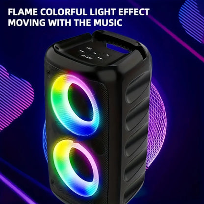 Karaoké Radio FM Enceinte Bluetooth Portable Sans Fil Avec Microphone Lumière Machine Caixa De Som Boîte de Son Musique Subwoofer LED TWS