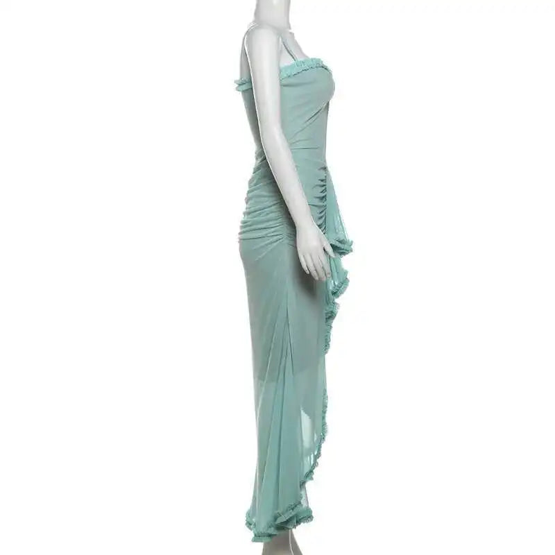 Avrilyaan Hollow Out Split Sexy Dress Women Irregular Elegant Evening Party Long Dresses Backless Bodycon Summer Dress Vestidos