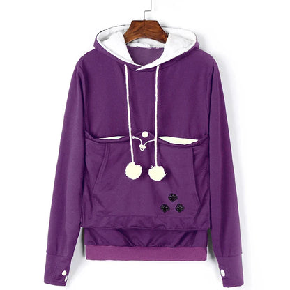 Sweatshirt Cat Lovers Hoodie Kangaroo Dog Pet Paw Dropshipping Pullovers Cuddle Pouch Sweatshirt Pocket Animal Ear Hooded Plus