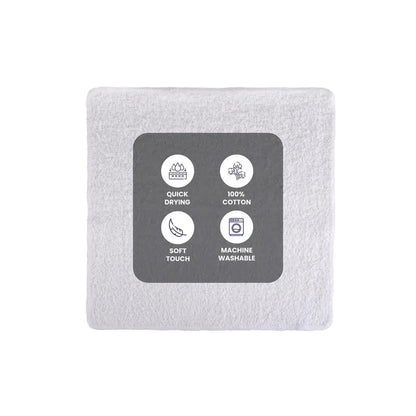 18-Pack Cotton Washcloth Bundle White Quick Dry Absorbent Gentle Face Body Towel Set Gym Travel Guest Bathroom Use Great Value