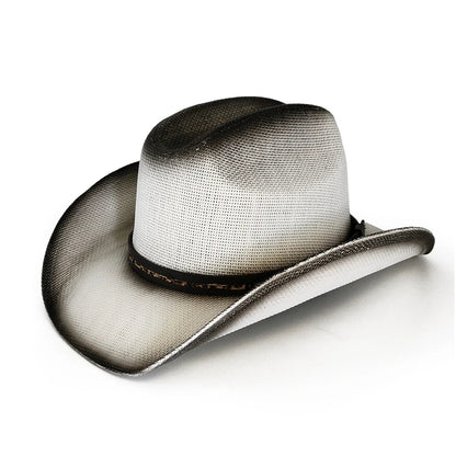 Nouveau chapeau de cowboy dégradé rétro Western pour hommes et femmes, chapeau de cowboy de scène de fête en plein air, chapeau de chevalier, sombrero de cowgirl vaquero