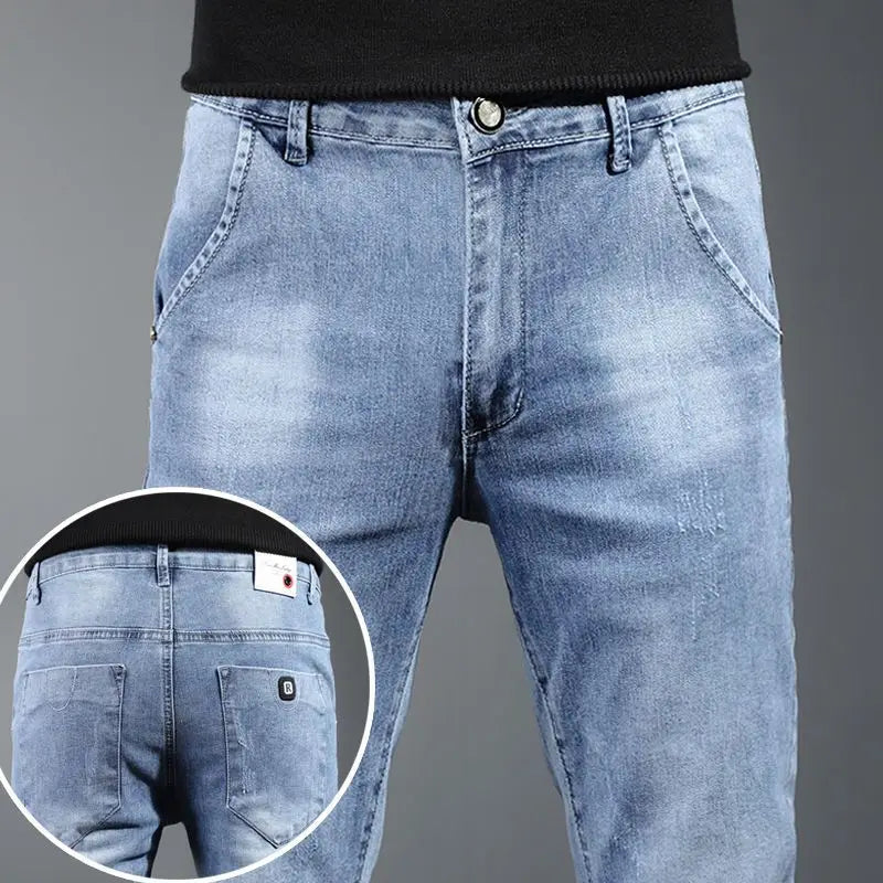 New Arrival 2024 Spring and Autumn Harajuku Italian Jeans Luxury Korean Brand Clothing Men Designer Slim Casual Jeans for Men