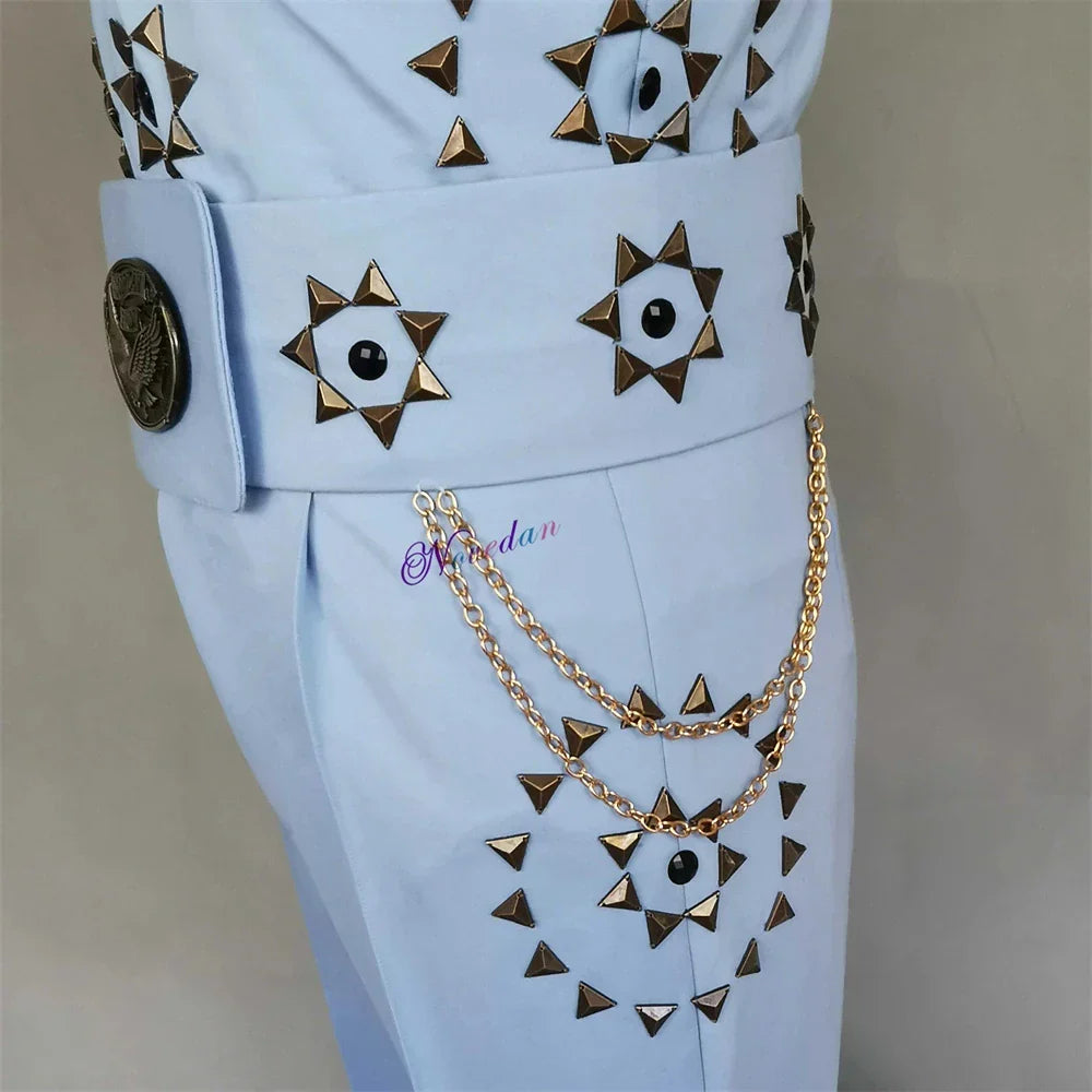 Luxury High Quality Performance Costume Diamond Rhinestones DJ Rock Singer Star Cosplay Ballroom Dance Stage Party Costume Men