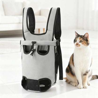 Sac à dos pour animaux de compagnie pour petits chiens et chats, sac de transport pour les voyages en plein air, bretelles réglables mains libres, matériau en denim, porte-animaux