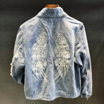 Manteau de cowboy pour hommes, vestes en jean amples et déchirées pour hommes, vêtements d'automne en tissu, livraison rapide, nouveau produit élégant à prix abordable