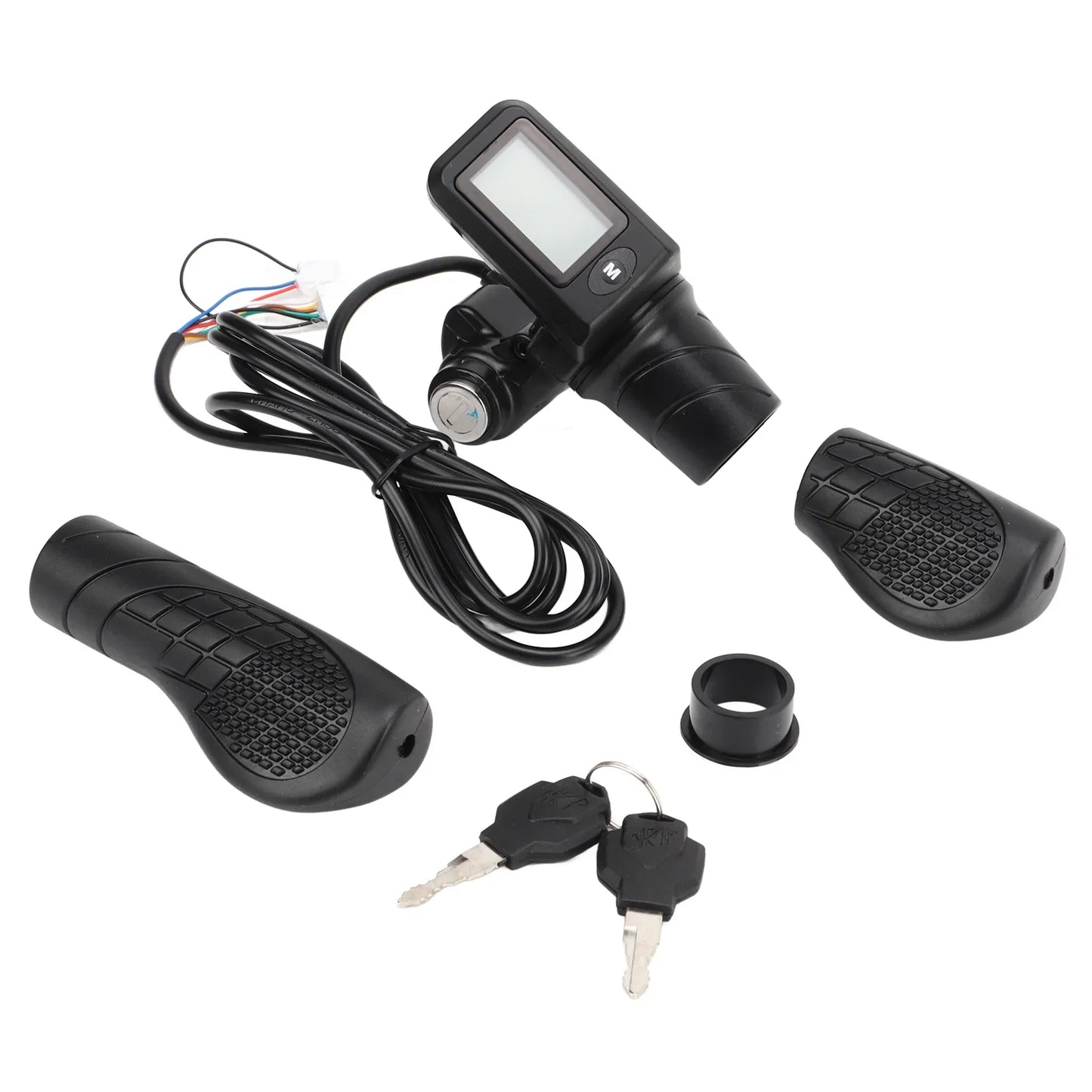 Poignée d'accélérateur pour scooter électrique, écran LCD, rétroéclairage, rappel de faible puissance, boutons de poignée d'accélérateur pour modification, 805mm, 22.5