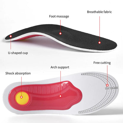 Semelle intérieure orthopédique Support de voûte plantaire semelles orthopédiques pour pieds plats pour soulager la pression du mouvement de l'air coussin d'amortissement semelle intérieure rembourrée