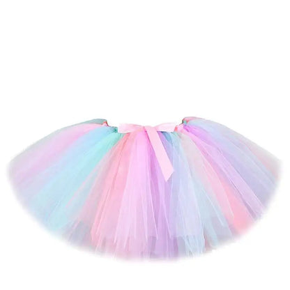 Tenue Jupe Tutu Licorne Bébé Filles pour Fête d'Anniversaire Enfants Jupes en Tulle Ensemble Costumes Noël Halloween avec Ailes