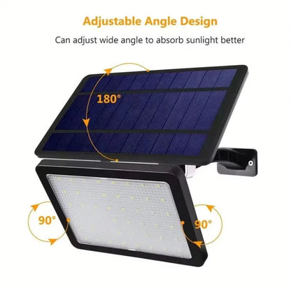 Projecteur LED solaire 550 Lumens 48 LED IP65 applique murale extérieure étanche avec panneau solaire pour paysage certifié RoHS