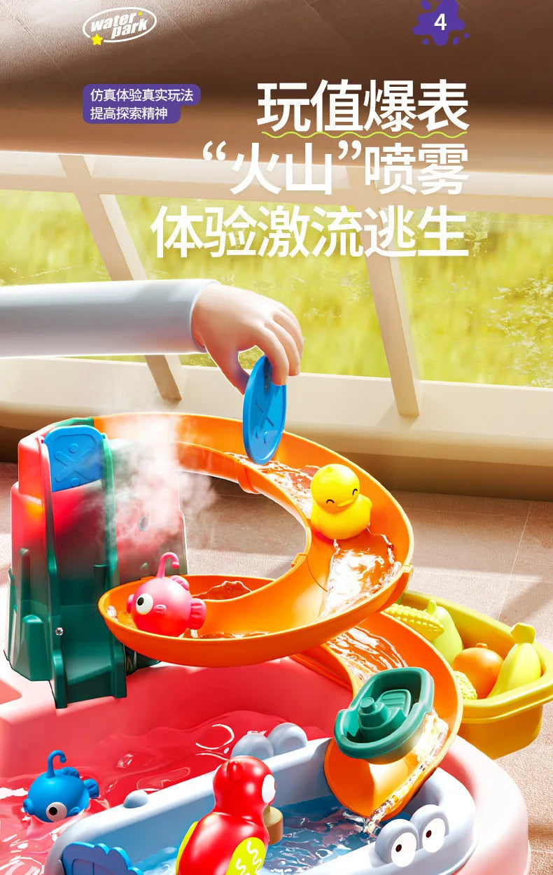 Jouets de cuisine pour enfants électriques amusants jouets de jeu d'eau évier de lavage de vaisselle pêche vaisselle jeu de rôle maison bébé jouet d'éducation précoce