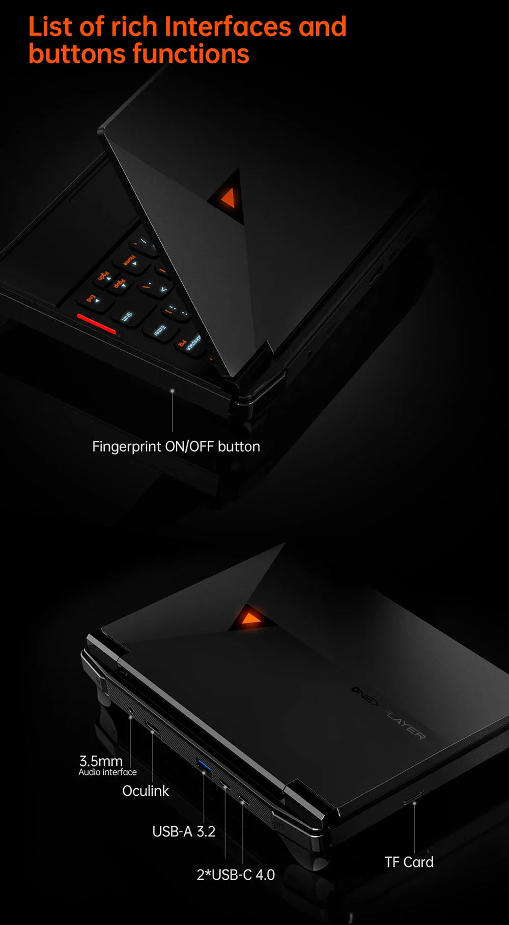 OneXPlayer G1 Gaming Laptop AMD Ryzen AI 9 HX 370 & Intel Core Ultra 7 255H Portable 8.8 Inch 144Hz Dual-Mode Keyboard Computer