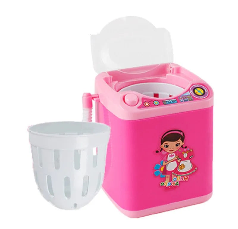 Mini machine à laver électrique pour pinceaux de maquillage - Nettoie et essore les pinceaux - Jouet pour brosses à maquillage - Œuf de beauté - Nettoie les pinceaux de maquillage