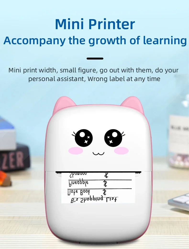 MINI Portable Thermal Printer Wireless Memo Label Machine 200dpi Bluetooth Inkless Pocket Imprimante Phone Notes Printing Paper