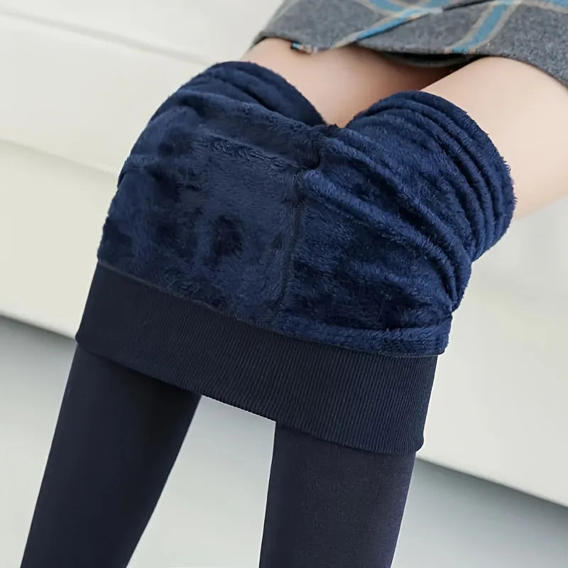 Leggings d'hiver femmes épais velours chaud Leggings femmes Stretch taille haute prévenir le froid Super chaud pantalon