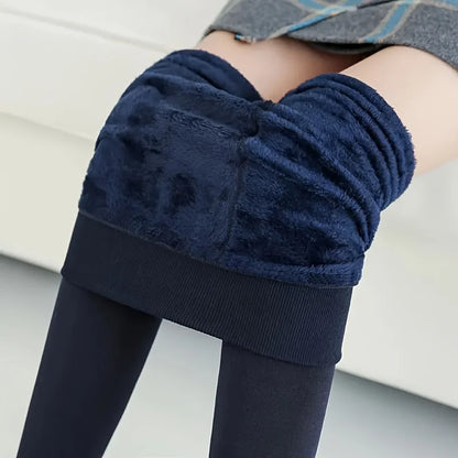 Leggings d'hiver femmes épais velours chaud Leggings femmes Stretch taille haute prévenir le froid Super chaud pantalon