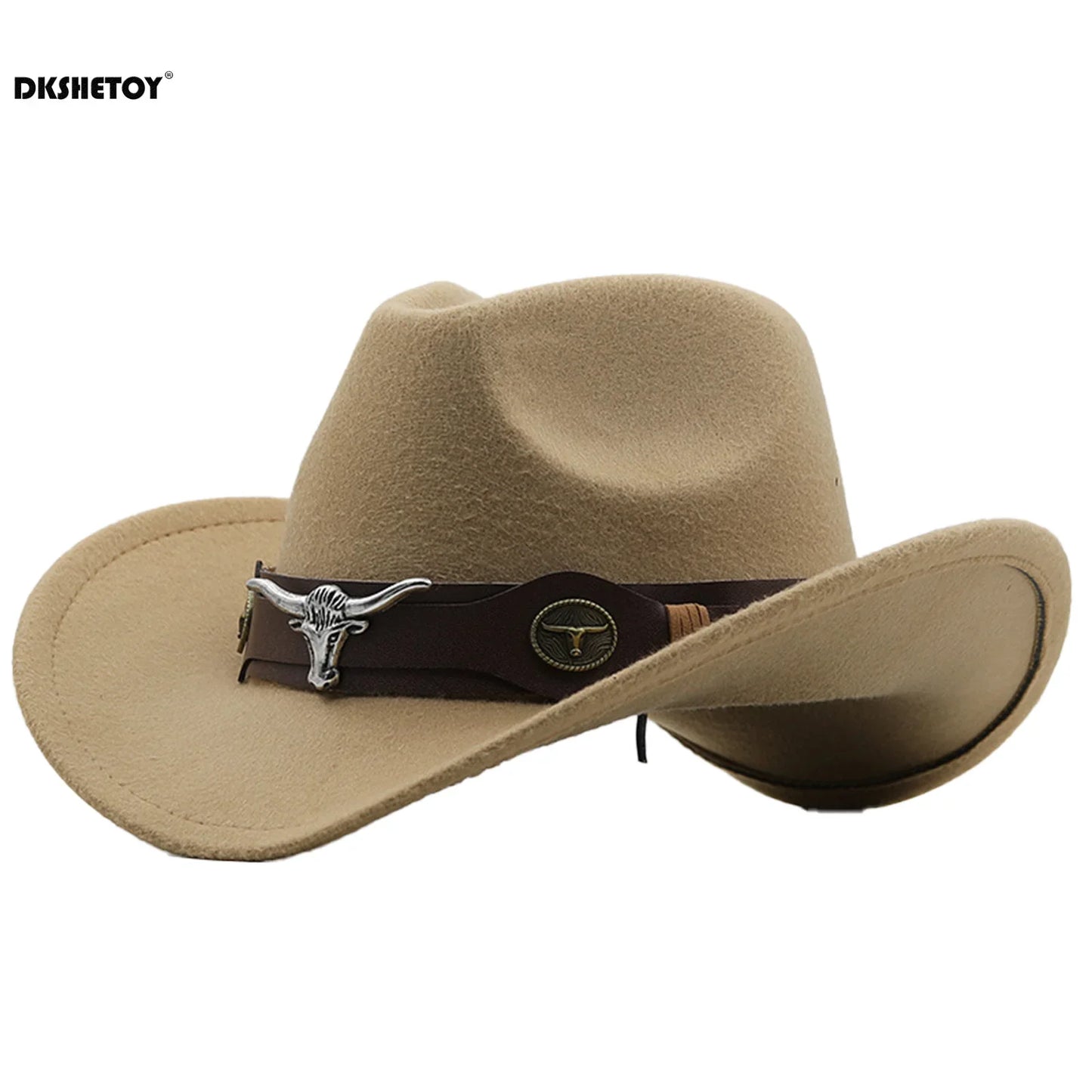 Chapeaux de Cowboy à la mode, chapeau Panama de Cowgirl à large bord avec ceinture rétro pour déguisement de fête