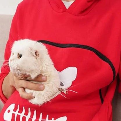 Sweatshirt Cat Lovers Hoodie Dropshipping Kangaroo Dog Pet Paw Pullovers Cuddle Pouch Sweatshirt Pocket Animal Ear Hooded Plus